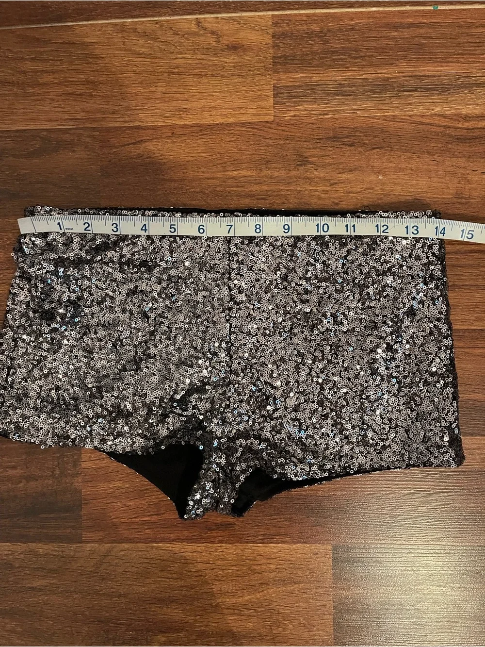 Alythea Silver Sequin Shorts . Size Small